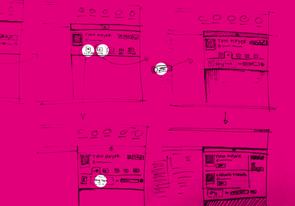 UI sketches for Deutsche Telekom