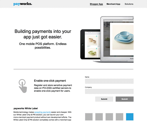 Animation Gestaltung payworks-Website